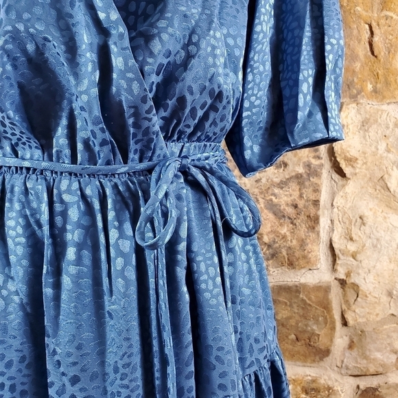 Nwt Rebecca Minkoff XS Mary Cadet Blue Wrap Dress - Picture 6 of 12